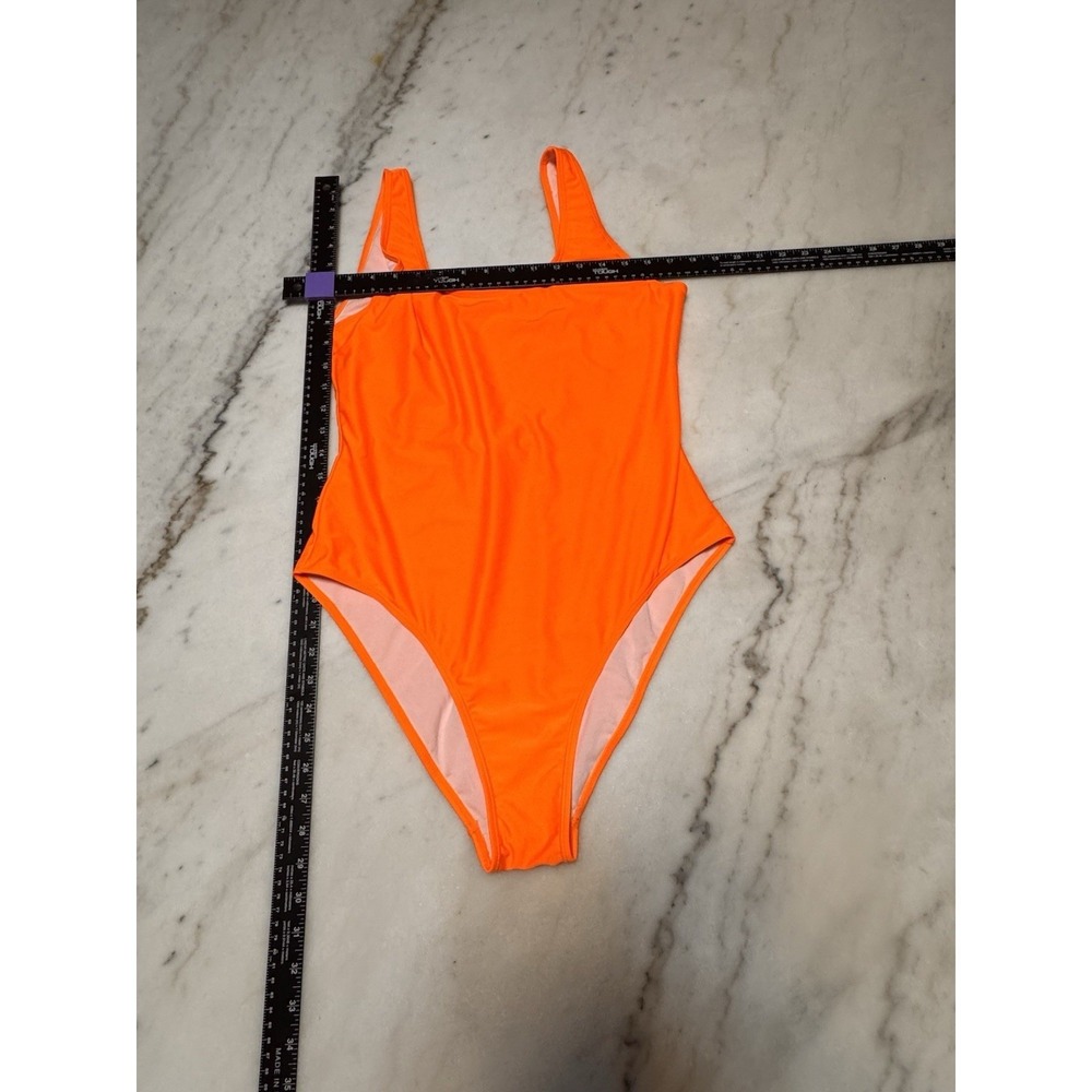 Shekini Orange Scoop Neck One Piece Swimsuit Size XL